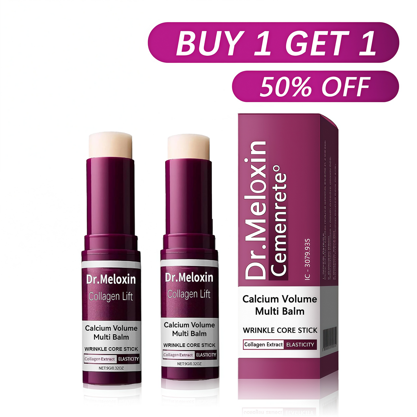 ❤️[Dr.Meloxin Official] Collagen Lift Eye Balm stick +Eye Patch Set