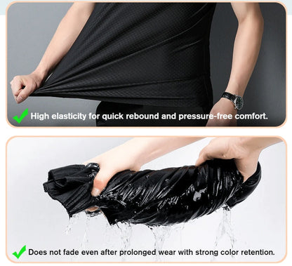 🔥Grande Liquidação de Verão: 60% de Desconto🔥Camisa Masculina em Seda Gelo Ultrarrespirável