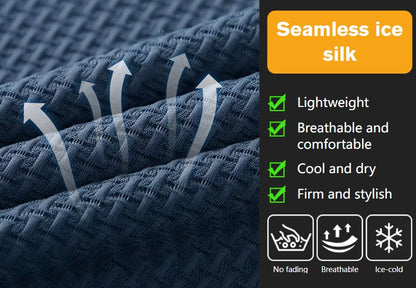 🔥Grande Liquidação de Verão: 60% de Desconto🔥Camisa Masculina em Seda Gelo Ultrarrespirável