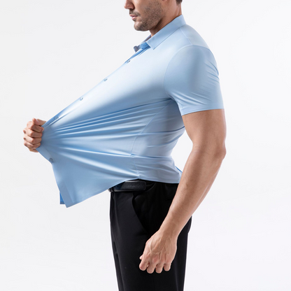 🔥Promoção Imperdível: 50% de Desconto🔥Camiseta Masculina de Manga Curta com Elasticidade em 4 Direções