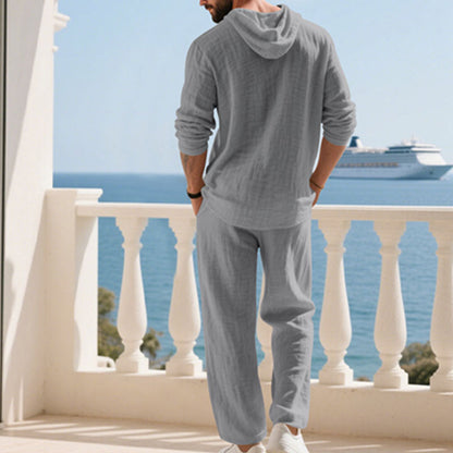📢📢49% OFF !Men's Hooded Casual Loose Top & Pants 2-Piece Set