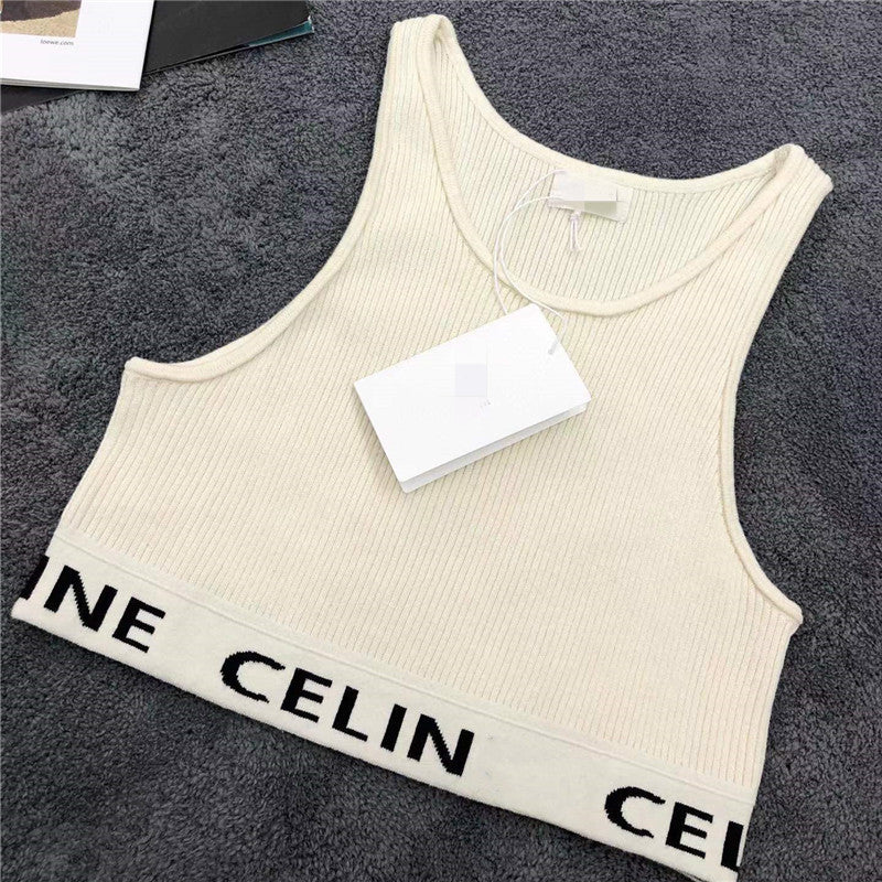 CLASSIC- ATHLETIC KNIT STRIPED BRA TOP