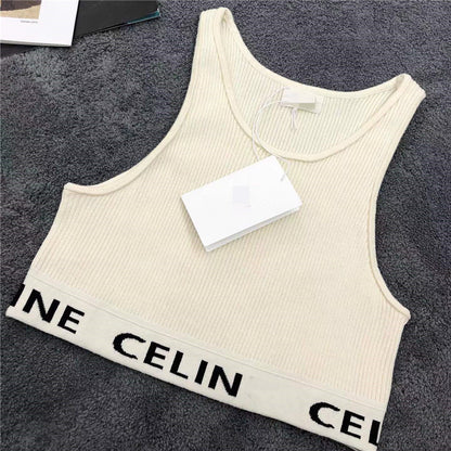 CLASSIC- ATHLETIC KNIT STRIPED BRA TOP