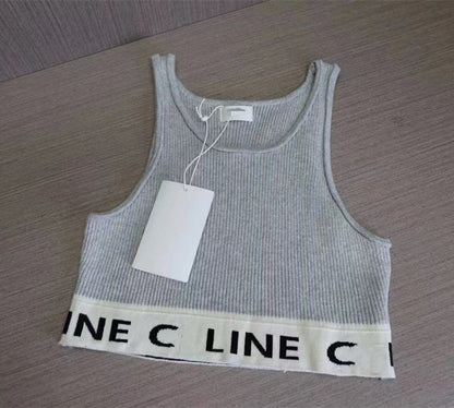 CLASSIC- ATHLETIC KNIT STRIPED BRA TOP