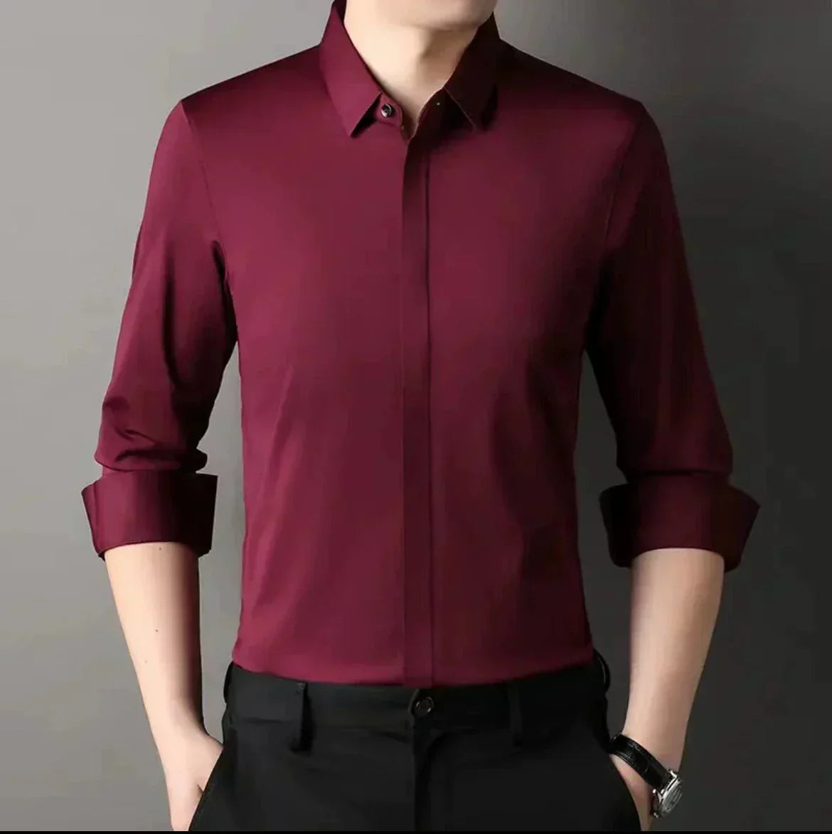 🔥2025 Hot Sale🔥Men's Wrinkle-Free Button-Down Shirt