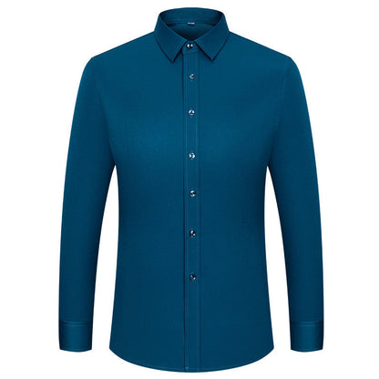 💼Men's Silky Wrinkle Resistant Solid Color Stretch Shirt
